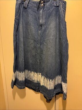 Madewell Blue Denim Button-Front Skirt